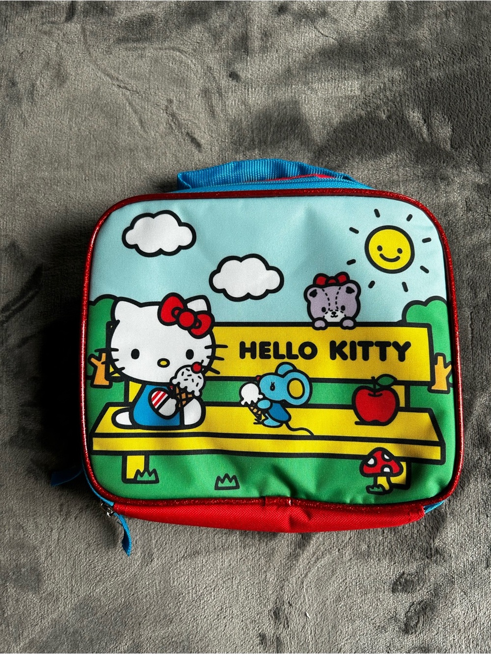 Hello Kitty Kids Lunch Bag - Blue, Red & Yellow
